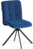 24991 Стул обеденный Medeo Tetchair (Металл,Велюр/Синий) арт.24991