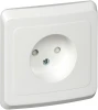 PC16-002B Розетка встраиваемая без заземления со шторками (белый) Systeme Electric Этюд PC16-002B