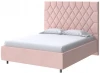 1936070 PROxSON Кровать Rhomby без основания (Ткань: Велюр Ultra Розовый мусс) 90x200