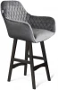 9241008901 Стул полубарный Sheffilton SHT-ST38/S65-1 угольно-серый/венге