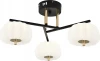 10301/3LED Потолочный светодиодный светильник на штанге Escada Halma 10301/3LED 30Вт, 2305лм, 3000-6000K, Ra>80, изменение цветовой температуры с помощью выключателя, металл/пластик, черный/белый/золото