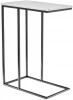 RF 0358 Придиванный столик Loft 50x30см, белый мрамор с черными ножками Bradex Home RF 0358