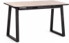 19745 Стол MALTIDO ЛДСП/HPL/металл, 130 х 75+30 75 см, Дуб Вотан/чёрный Tetchair 19745