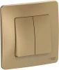 BLNVS010504 Выключатель встраиваемый двухклавишный (титан) Systeme Electric Blanca BLNVS010504
