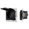 043746 Механизм розетки влагозащищённый SCT-MCP-PL-BK (250V, 16A) (Arlight) 043746