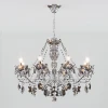 10103/8 хром Подвесная люстра Eurosvet Teodore 10103/8 хром/дымчатый хрусталь Strotskis