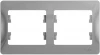 GSL000302 Рамка на 2 поста (алюминий) Systeme Electric GSL000302