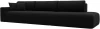 121348L Диван прямой Лига-036 НПБ Модерн Лонг подлокотник слева (Черный/Микровельвет) Лига Диванов арт.121348L