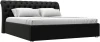 120875 Кровать интерьерная Сицилия 180 (Черный/Экокожа) Лига Диванов арт.120875