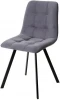 461MC04649 Стул CHILLI-Q SQUARE серый #27, велюр / черный каркас, 4 шт./1 к