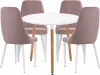 579110 Стол кухонный Woodville Стол кухонный Уин 90 white / light purple