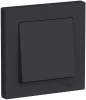 ATN001012 Выключатель встраиваемый одноклавишный (карбон) Systeme Electric AtlasDesign ATN001012