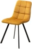 629M04895 Стул CHILLI SQUARE BLUVEL-68 желтый, велюр / черный каркас M-City 629M04895