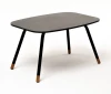 GRAY-70-50-Al-VER-(9005MUA)-4sis "Верона" журнальный столик из HPL 70х50, H40, каркас черный муар, цвет столешницы "серый гранит" 4SIS арт.УТ-00007158