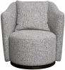 VERONA-Seppia-SER-Bronza Кресло Verona вращающееся, шенилл серый Seppia-SER/бронза 70*77*80см Garda Decor