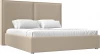 120546 Кровать интерьерная Аура 180 (Бежевый/Экокожа) Лига Диванов арт.120546