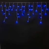 ECC100-10-8B Гирлянда Бахрома на Батарейках 3 х 0,5 м Синяя, 100 LED, Провод Прозрачный Силикон, IP65