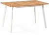 489643 Стол раскладной Notta Колон Лофт 120 25 мм дуб вотан / белый матовый 489643