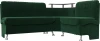 126111 Диван кухонный угловой Сидней правый угол (Зеленый/Велюр) Лига Диванов арт.126111