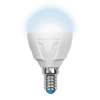 LED-G45-7W/NW/E14/FR PLP01WH картон Лампочка светодиодная шар белая E14 7W 4500K Uniel LED-G45-7W/NW/E14/FR PLP01WH