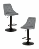 LM-5021-N_B-M_V-MJ9-75 Набор 2 шт стул барный DOBRIN JOSEPH BLACK (серый велюр (MJ9-75))