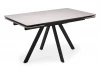 625828 Керамический стол Вилли 140(200)х80 carmen light grey / черный 625828