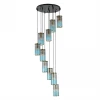 8401/10 Люстра полвесная каскадная Lumion Murano 8401/10 черный/античная бронза/серо-синий, металл/стекло E14 10*40W 220V