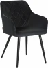 8266-LML ROBERT, цвет сиденья черный велюр (V108-77), цвет основания черный Стул обеденный ROBERT (черные матовые ножки, велюр V108-77 Чёрный)