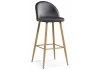 15127 Барный стул dodo 1 dark grey with edging / wood