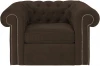 329823 Кресло Chesterfield ОГОГО (арт.329823), (Ткань/Темно-коричневый)