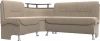 126110L Диван кухонный угловой Сидней левый угол (Бежевый/Велюр) Лига Диванов арт.126110L