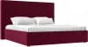 120533 Кровать интерьерная Аура 180 (Бордовый/Микровельвет) Лига Диванов арт.120533