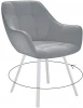 00-00062312 Стул 252 М поворотный, B22 GREY, ножки белые Dikline 00-00062312
