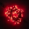 LL100BL-1-1R Гирлянда Нить 10м Красная с Мерцанием 24В, 100 LED, Провод Черный Каучук, IP65