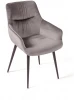 22045 Стул Jordan, бархат светло-серый 26, опора конус Top Concept арт.22045