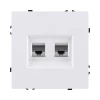 EC-018WH Розетка двойная Ethernet RJ45 белый матовый Kollinger Eclipse EC-018WH
