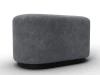 132516 Пуф 007 (ДСП,Фанера/Пластик/Велюр/Темно-серый) Лига Диванов 132516