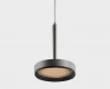 IT02-025 dark silver 3000K+IT02-024 black Подвесной светильник светодиодный Italline IT02-025 dark silver 3000K+IT02-024 black