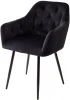 GDC120BLV19BLK Стул PERU BLUVEL-19 BLACK, велюр