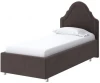 1926156 PROxSON Кровать Эльза (Ткань: Велюр Monopoly Горячий шоколад (237)) 80x190