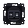 REA-011BK Розетка двойная RJ11 + RJ45 черный Kollinger REA-011BK для Aspekt, Eleganz, Reflex