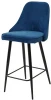 461MC03832 Полубарный стул M-City NEPAL-PB СИНИЙ #29, велюр/ черный каркас (H=68cm)