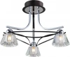 89101-3 chrome + wengue Потолочная люстра N-Light 89101 89101-3 chrome + wengue