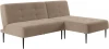 0000004180100000036181 Monaco диван-кровать с шезлонгом, без подлокотников, бархат бежевый 5 Top Concept арт.14108