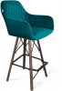 3987274204 Стул барный Sheffilton SHT-ST38/S80 альпийский бирюзовый/темный орех/черный