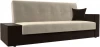 118492L Диван-книжка Лига-020 стол слева (Бежевый,Коричневый/Микровельвет) Лига Диванов арт.118492L