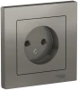 ATN000940 Розетка встраиваемая без заземления (сталь) Systeme Electric AtlasDesign ATN000940