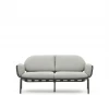 157381 Joncols уличный алюминиевый 2-местный диван серого цвета 165 см La Forma (ex Julia Grup) арт.157381