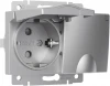 W1172206 Розетка двойная влагозащ. с зазем. с защит. крышками и шторками (серебряный) W1172206 IP44 Werkel (a057285)