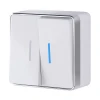 W5020101 Выключатель двухклавишный с подсветкой Gallant (белый) Werkel W5020101 (a051586)